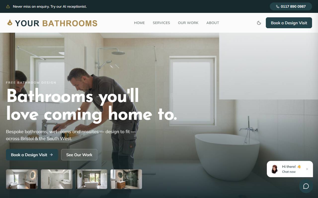 Bathroom Fitter website preview