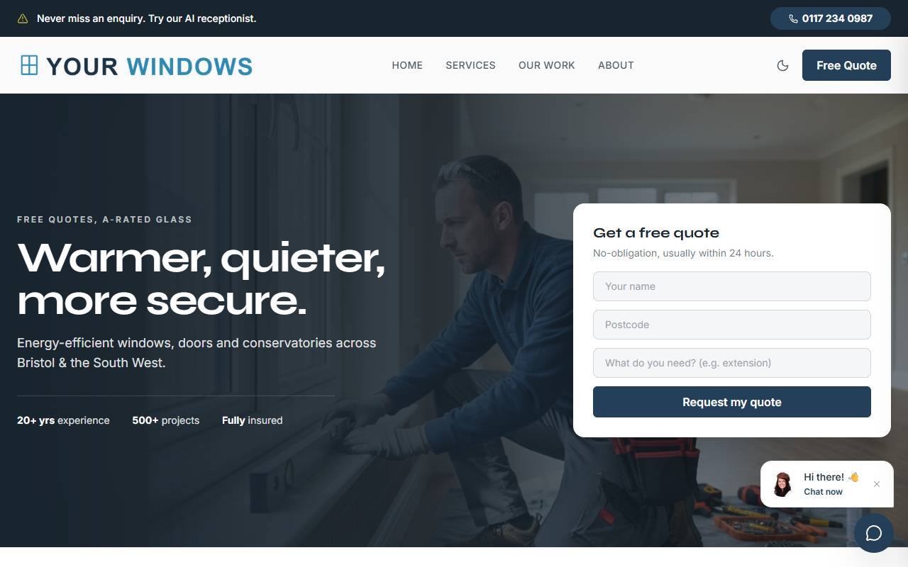 Double Glazing website preview