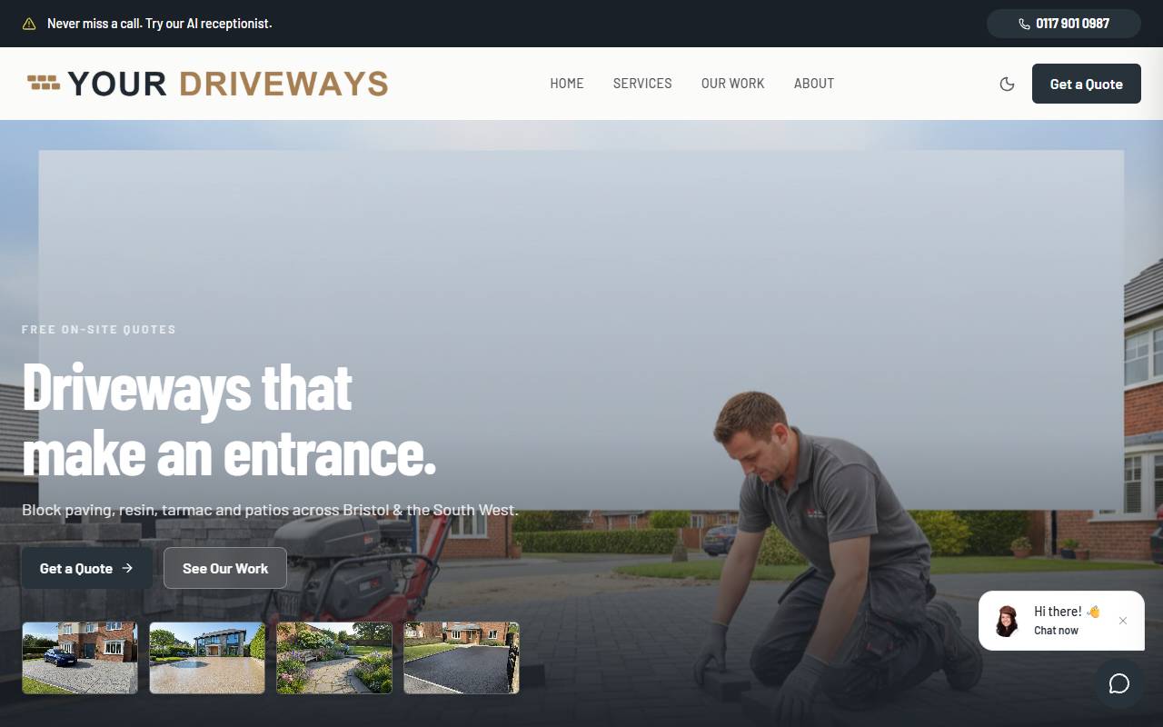 Driveways / Paving website preview