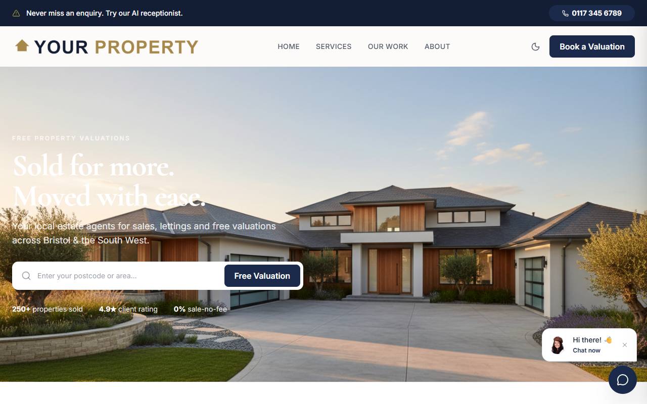 Estate Agent website preview