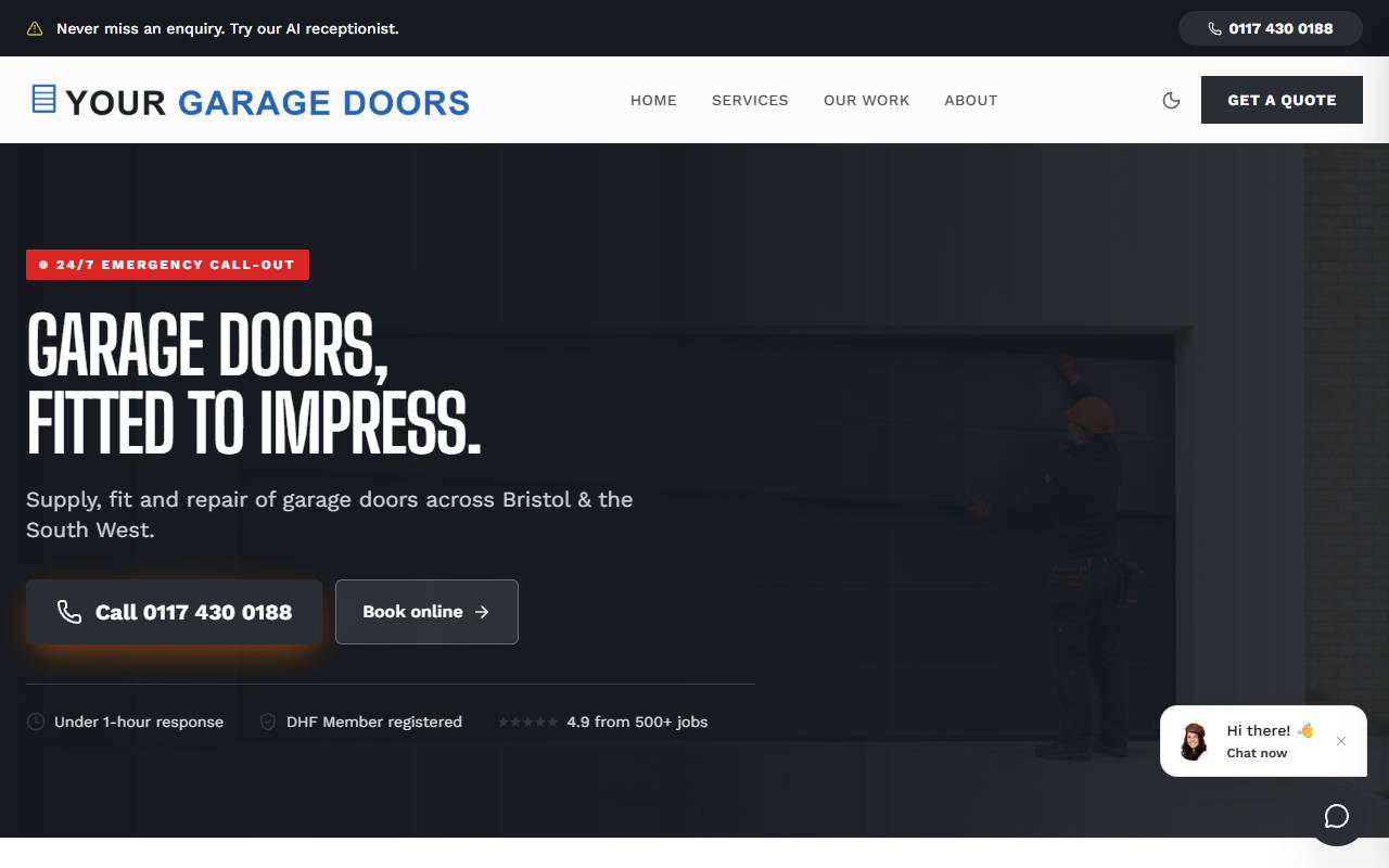 Garage Door website preview