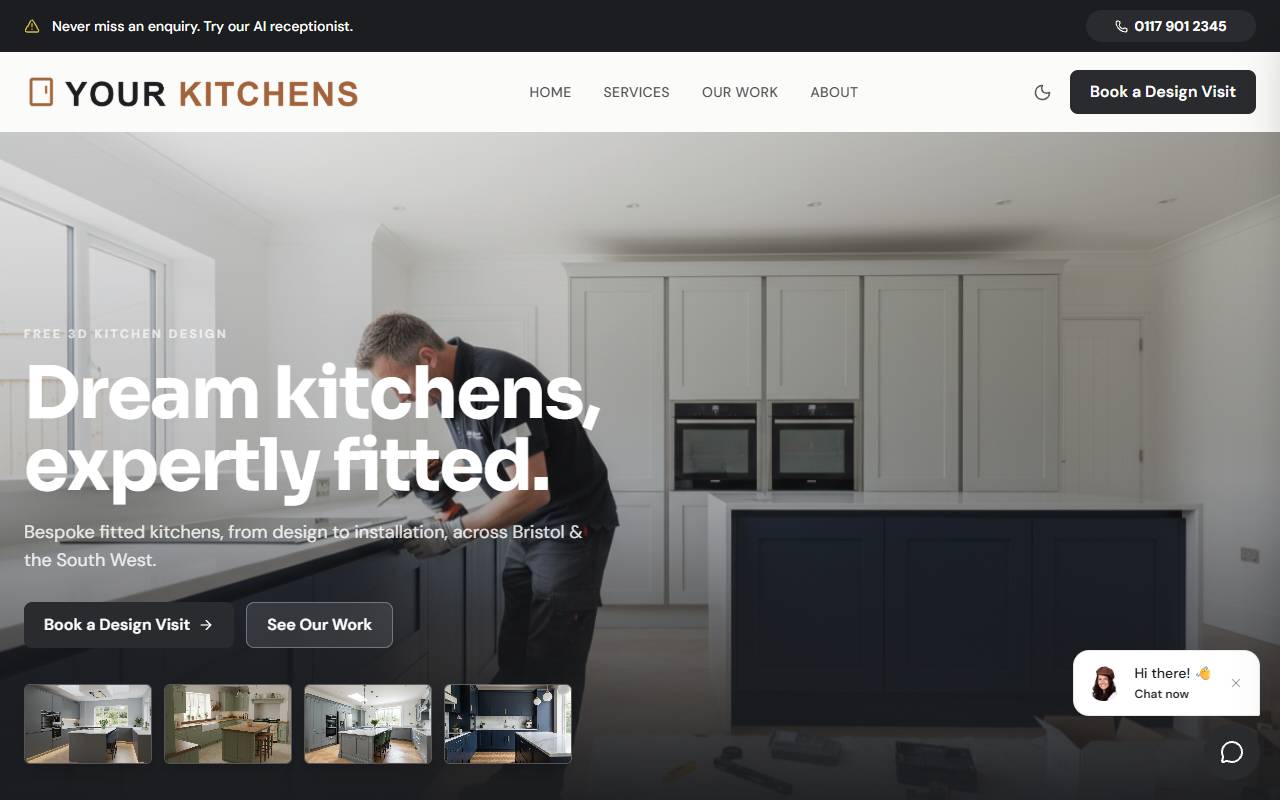 Kitchen Fitter website preview