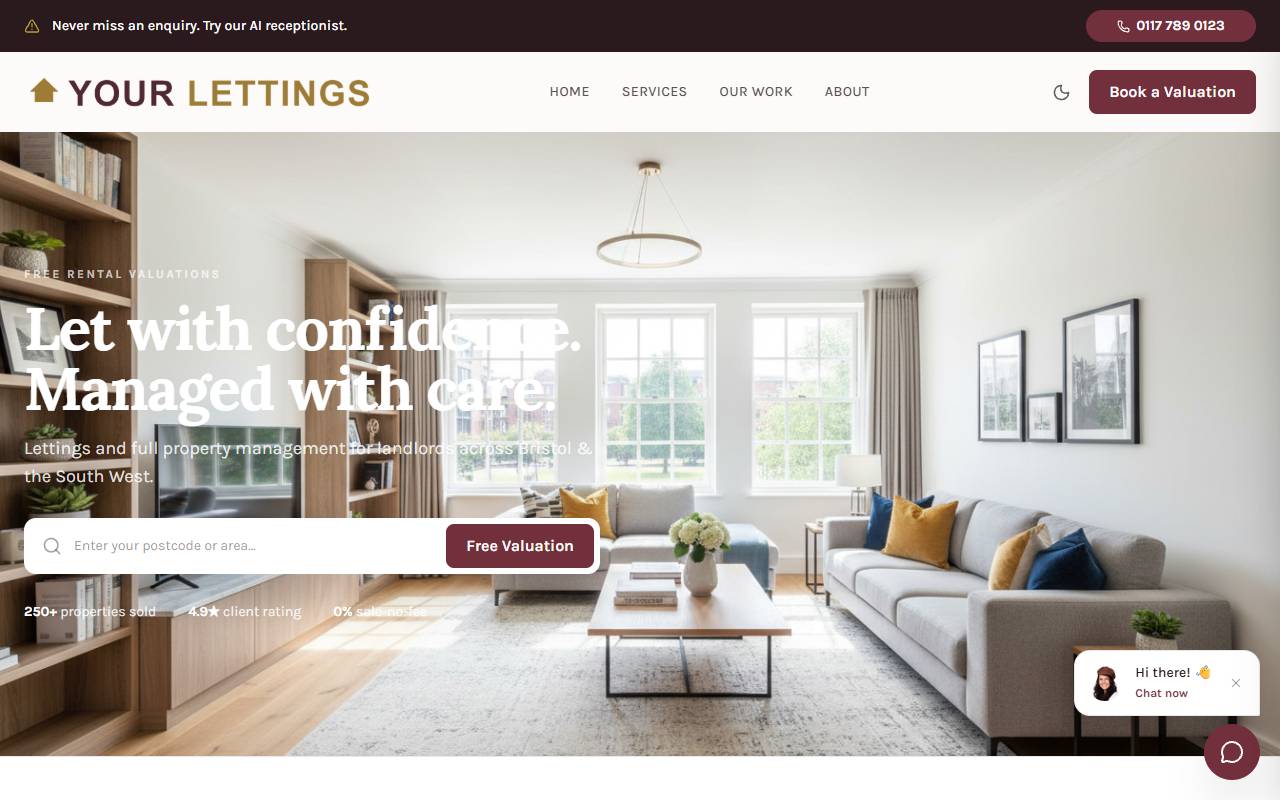 Letting Agent website preview