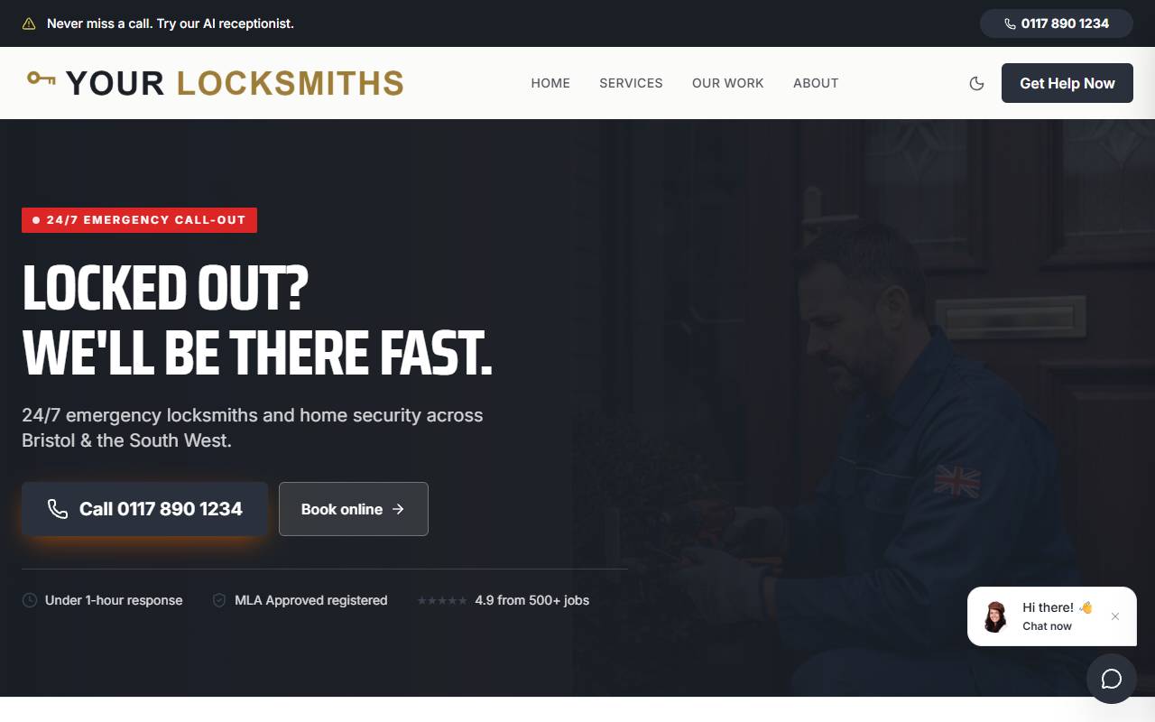Locksmith website preview