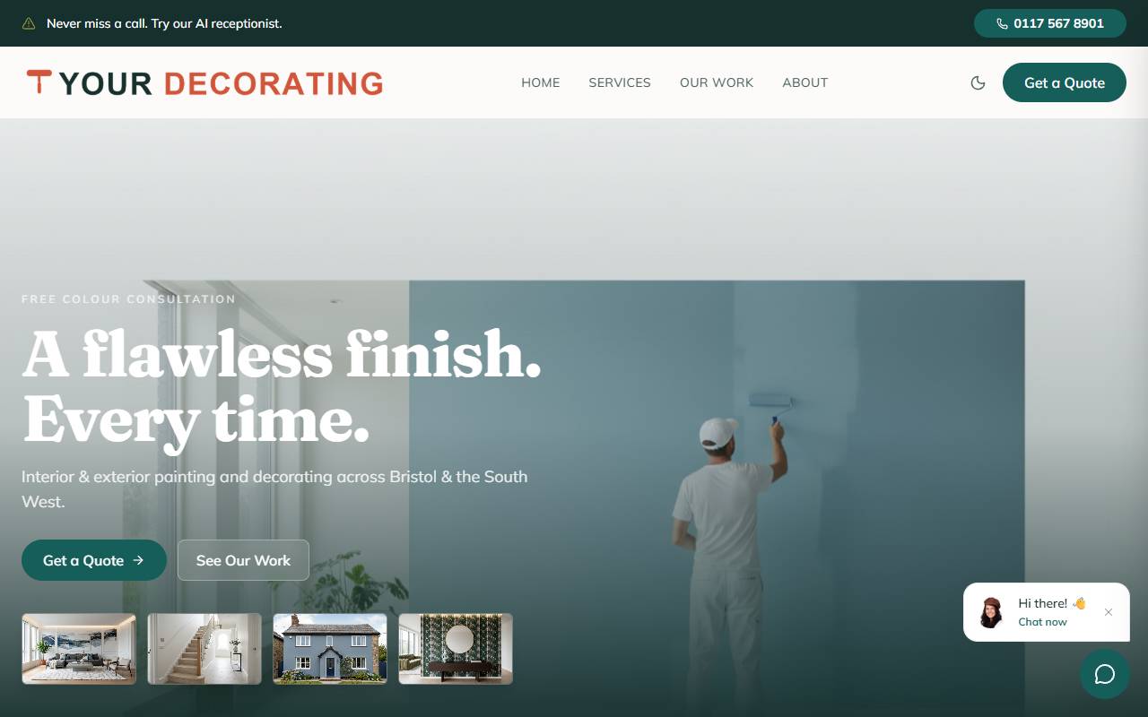 Painter / Decorator website preview